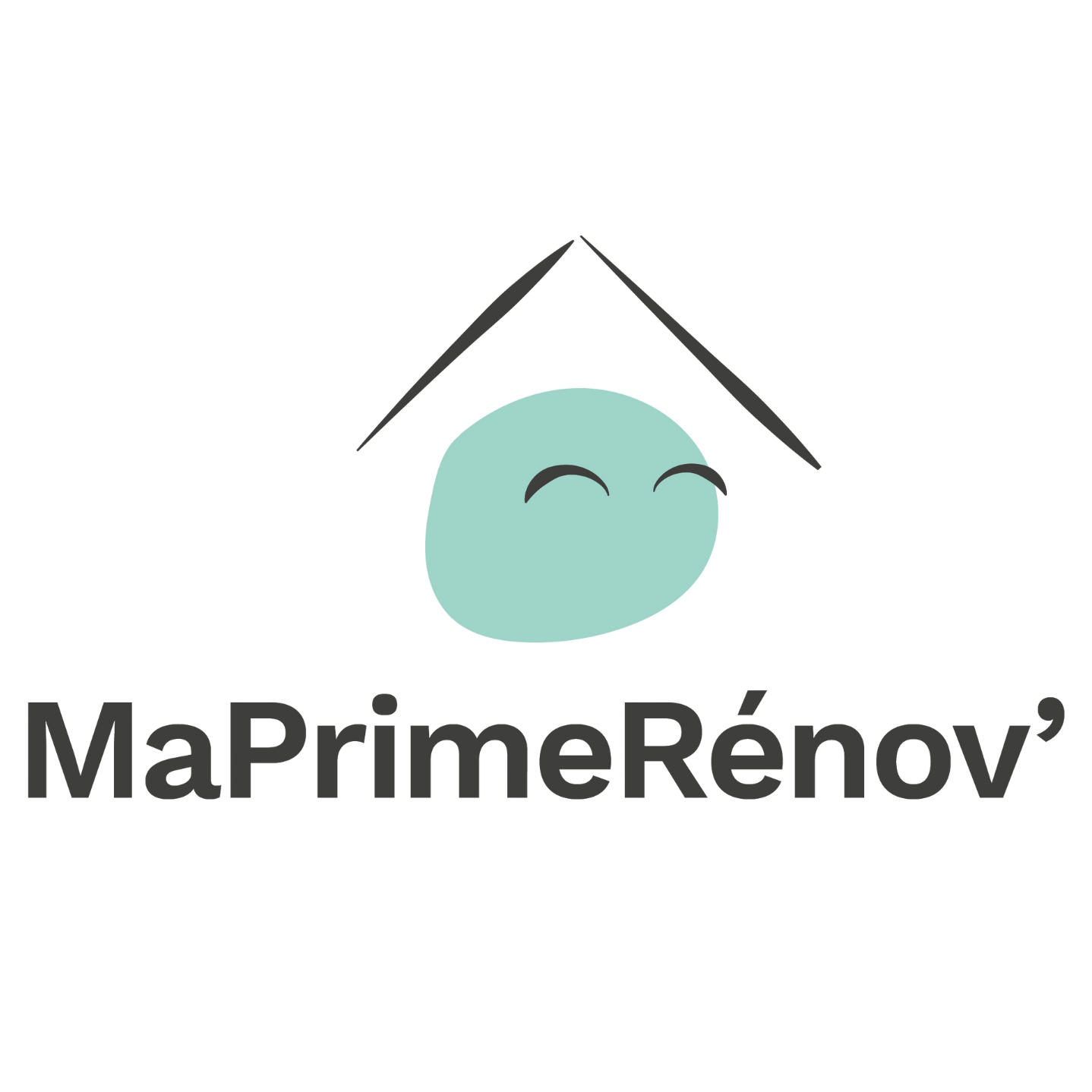 Logo officiel de MaPrimeRénov’, l’aide financière pour la rénovation énergétique des logements.