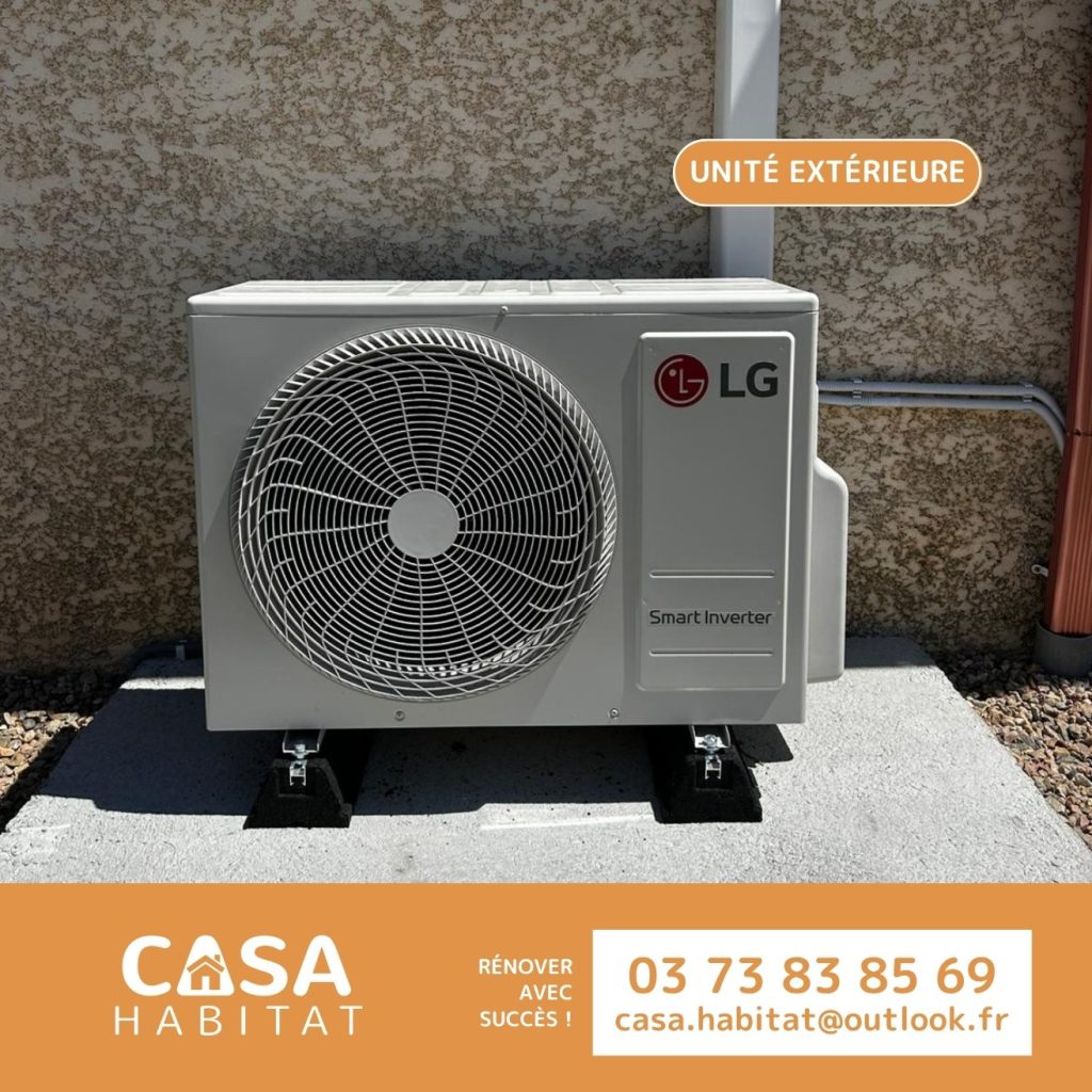 Installation de climatisation extérieure – Projet à Gourdon