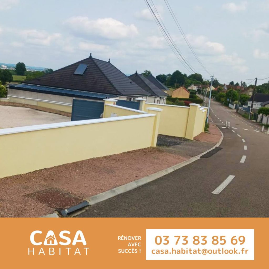 Muret rénové – Résultat final à Sanvignes