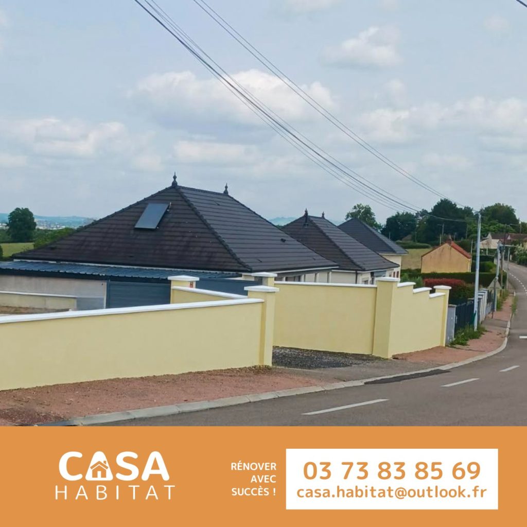 Muret rénové – Résultat final à Sanvignes