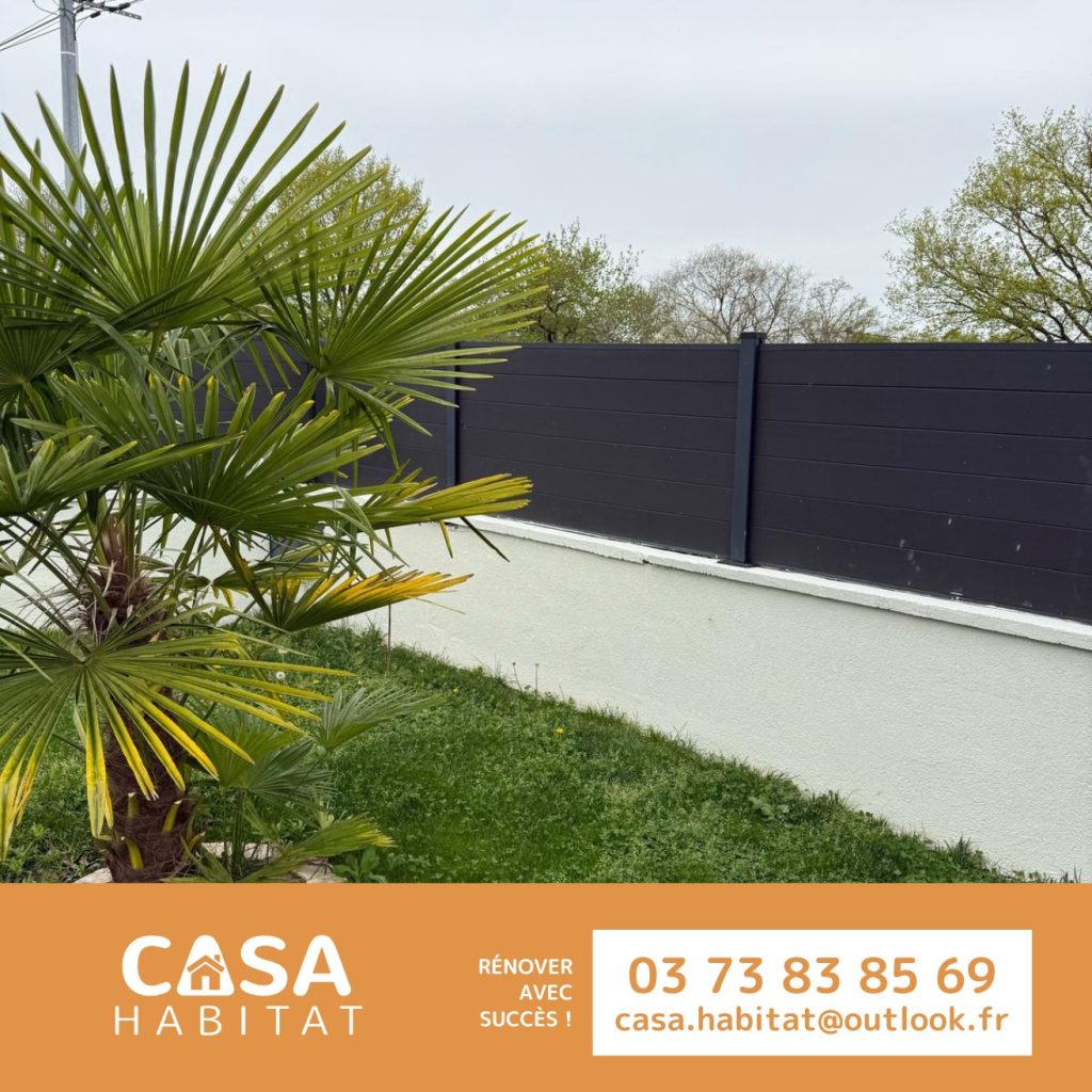 Façade clôture après ravalement – Blanzy