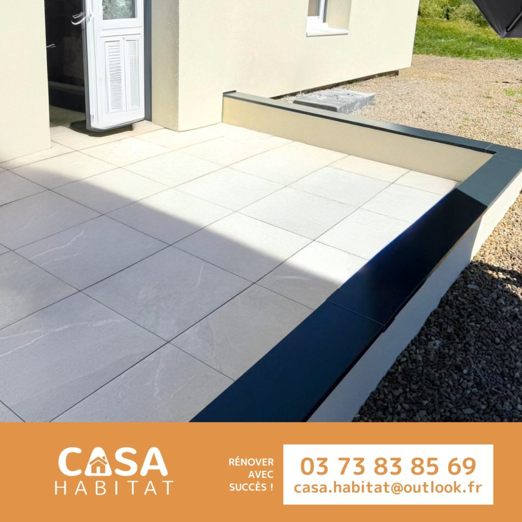 Terrasse sur plots – Après travaux à Saint-Vallier