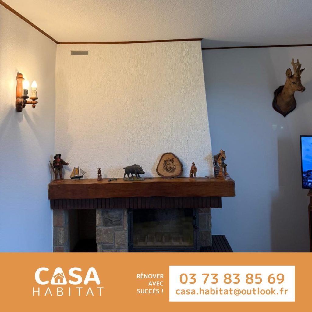 Résultat après pose de toile de verre – Finition murale